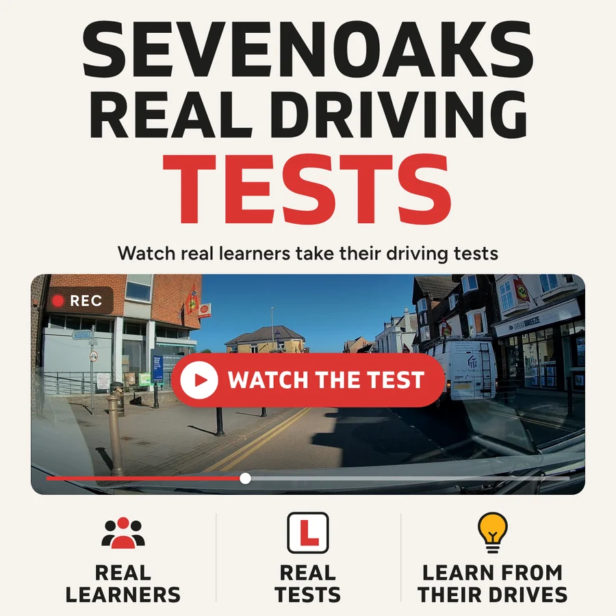 Real Sevenoaks Driving Tests: watch real learners take their driving tests